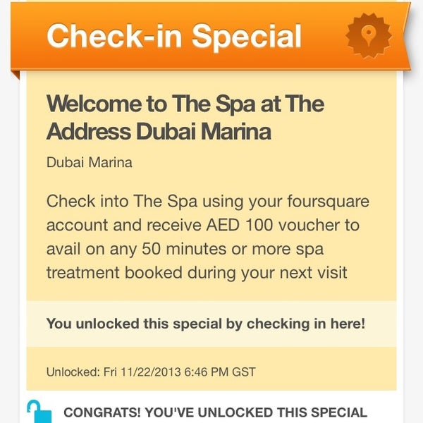 Photo taken at The Spa at The Address Dubai Marina by AbuSaMi on 11/22/2013