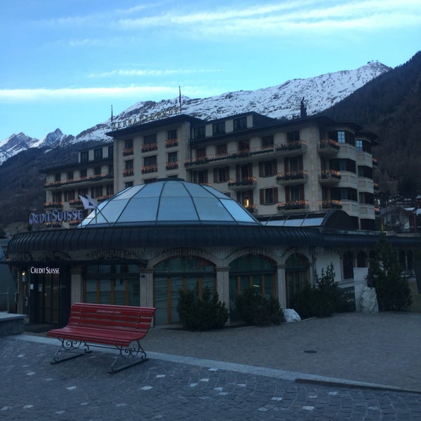 Photo taken at Grand Hotel Zermatterhof by chang t. on 4/14/2016