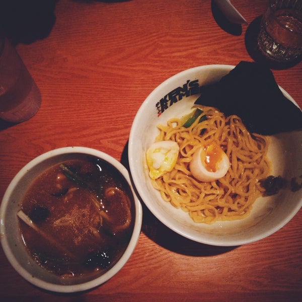 Get the Tsukemen for a different ramen experience! The thicker noodles come out with lime for you to dip into an extra thick and rich broth. Heavenly. Don't forget the Ajitama!