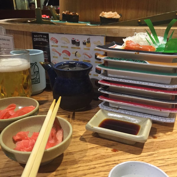 Photo taken at Isobune Sushi by Hannah R. on 11/13/2015