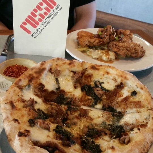 Photo taken at Rosso Pizzeria &amp; Mozzarella Bar by Cathy C. on 8/1/2014