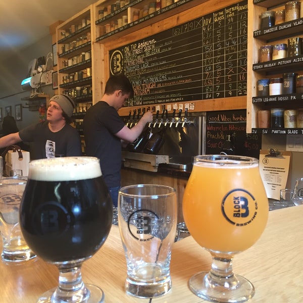 Photo taken at Block Three Brewing by Rebecca M. on 4/6/2019