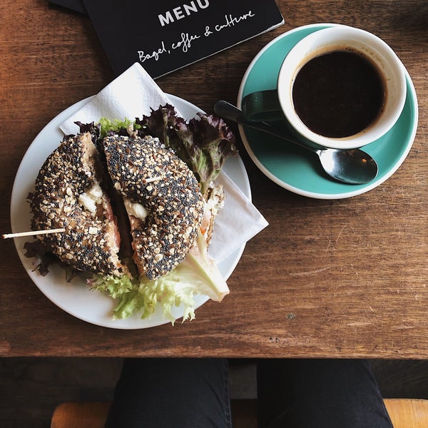 Foto diambil di bagel, coffee &amp; culture oleh Draga pada 4/5/2019