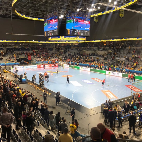 Photo taken at Rhein-Neckar Löwen in der SAP Arena by Julienne M. on 2/7/2019