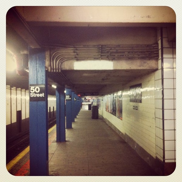 Mta Subway 50th St C E Metro Station In Theater District