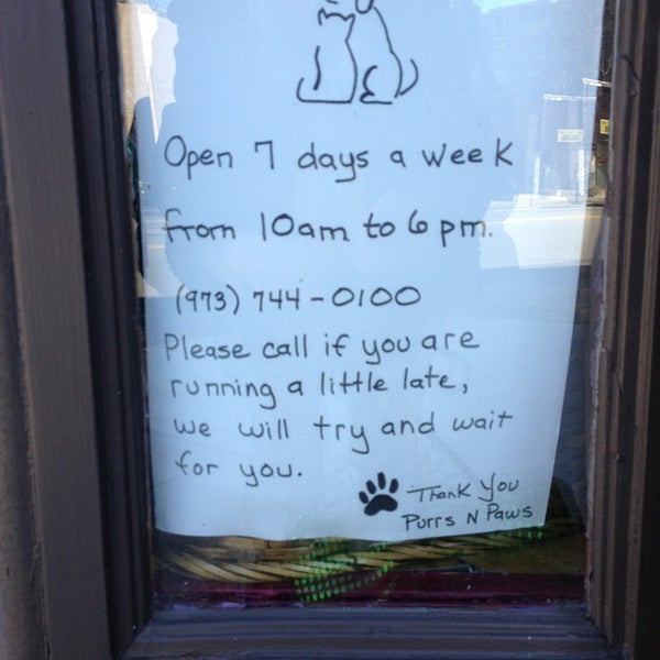 Purrs N Paws Pet Emporium 547 Valley Road Montclair New Jersey