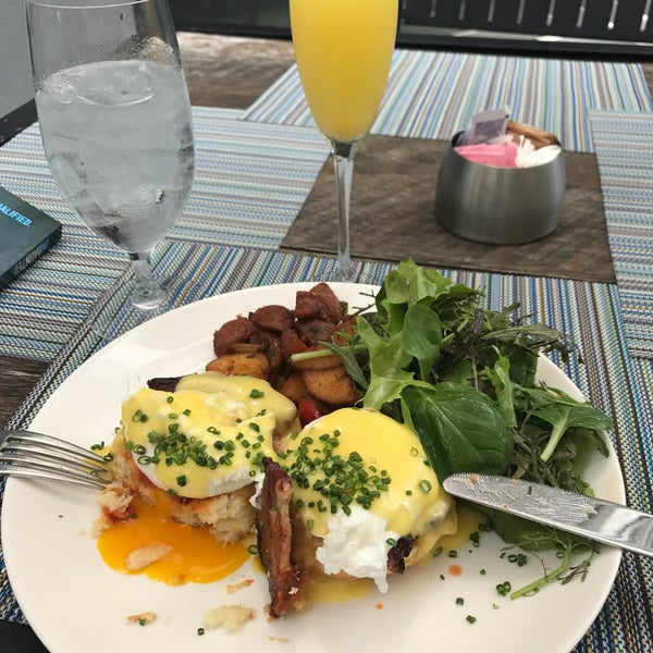 Eggs Benedict were amazing! Having tomatoes in it really gives it a different touch