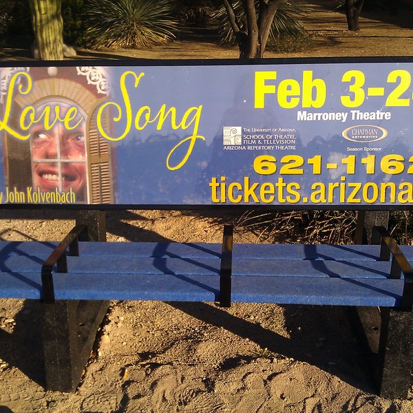 If you know which intersection this bench for LOVE SONG is located, give the correct answer here for a free pair of tickets for the 7:30pm performance on Friday, Feb 22nd!