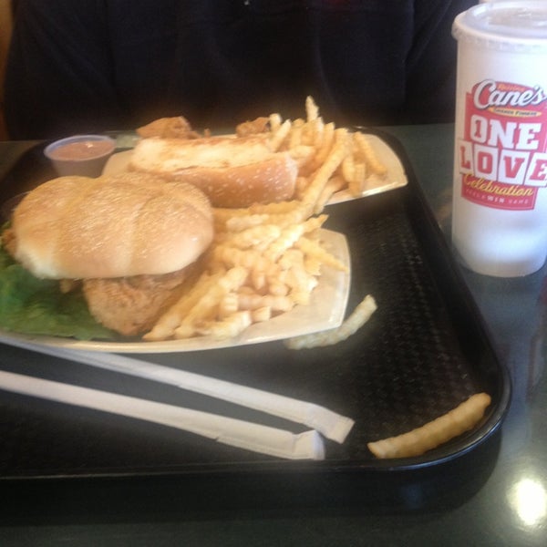 Photo taken at Raising Cane&#39;s Chicken Fingers by Lyndi on 1/21/2013