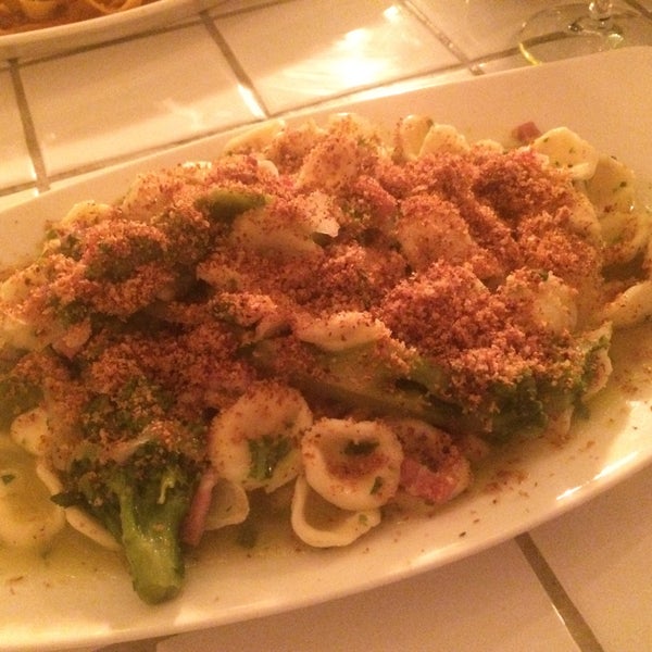 Proper Puglian! Lovely orecchiette- turnip tips supplemented with broccoli and crispy breadcrumbs. Melted cheese starters are a great winter treat.