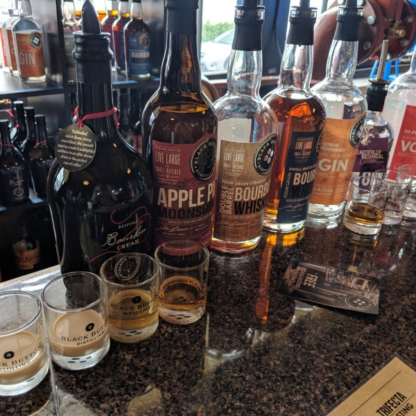 Photo taken at Black Button Distilling by Rob D. on 6/23/2018
