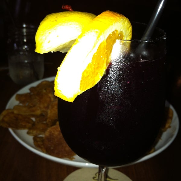 Killer sangria and onion chips. Happy birthday!