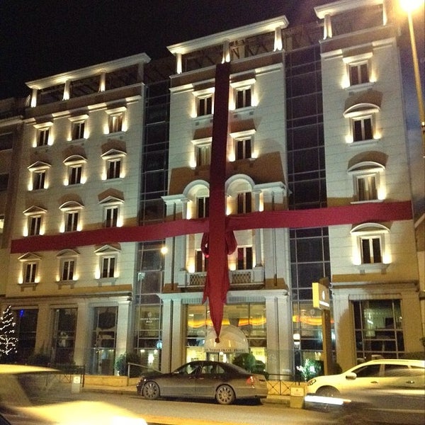 Photo taken at Airotel Stratos Vassilikos Hotel by Phoebe E. on 11/29/2013