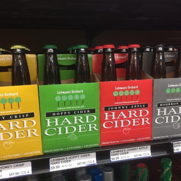 Lehman's Orchard Ciders. These are the real deal: Honeycrisp, Johnnyapple, Hoppy and Bourbon Barrel