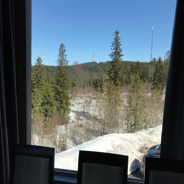 Photo taken at Lysebu Hotell by Bård H. on 4/18/2018