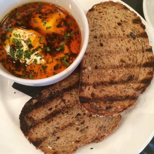 Turkish eggs: an unexpected treat. Great for hangovers.