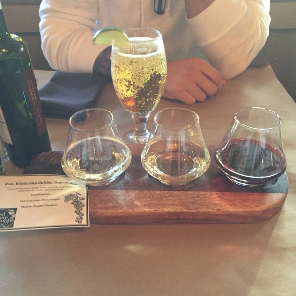 Delicious wine flight and gluten free friendly options