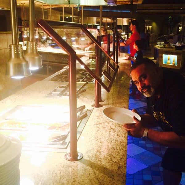 Photo taken at The Buffet at Luxor by Demetrio C. on 4/17/2015