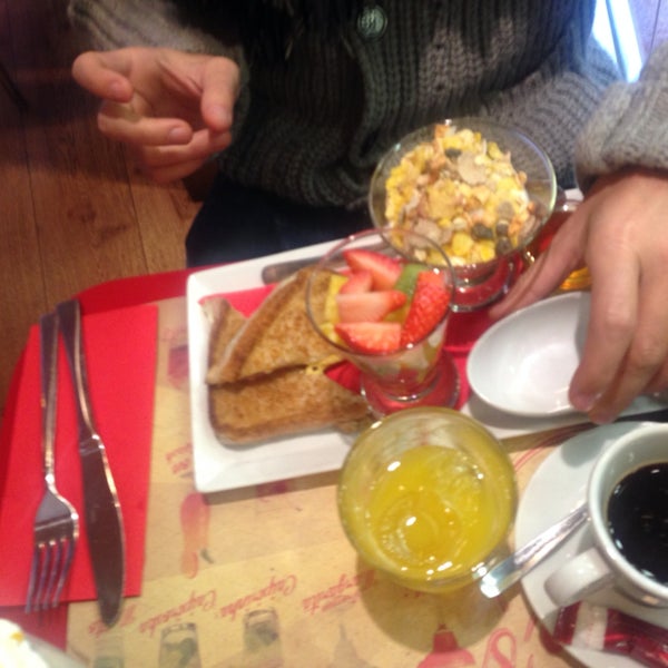 Bikini and fruit breakfast