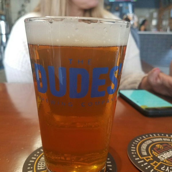 Photo taken at The Dudes&#39; Brewing Company by Joe C. on 5/19/2018