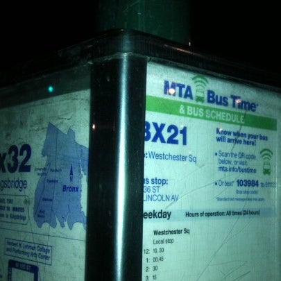 в MTA MaBSTOA Bus at E. 138th St. & 3rd / Lincoln Aves: (Bx1, Bx2, ...