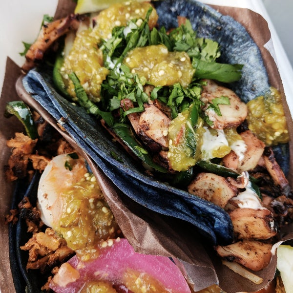 Try their grilled octopus tacos! 🐙 They cook the octopus pieces a bit tender, so you don't need to worry about the taco being too chewy. Also, tacos are $6 each now (without tax)!