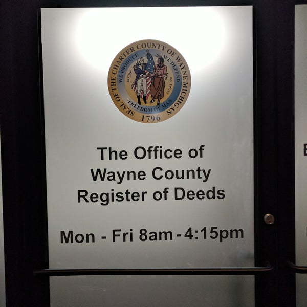 Wayne County Register of Deeds Government Building in Greektown