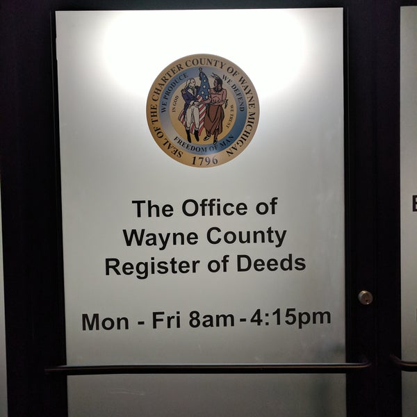 Wayne County Register of Deeds Government Building in Greektown