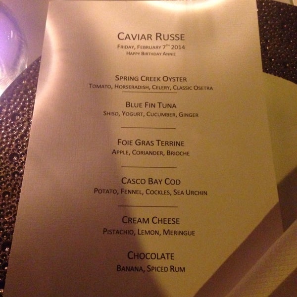 รูปภาพถ่ายที่ Caviar Russe โดย Annie D. เมื่อ 2/8/2014