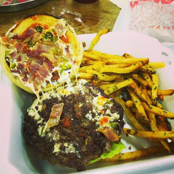 Photo taken at Honest Abe&#39;s Burgers &amp; Freedom by Rob E. on 1/19/2013