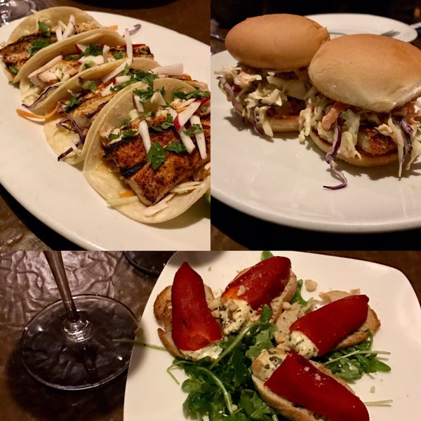 Stuffed piquillo peppers, fried chicken sliders and mahi mahi tacos! This place is amazing!