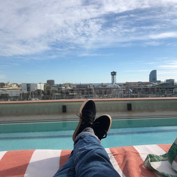 Photo taken at Soho House Rooftop Pool by Beth G. on 12/14/2019