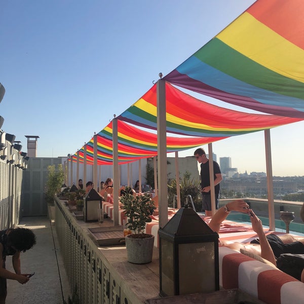 Photo taken at Soho House Rooftop Pool by Beth G. on 6/28/2019