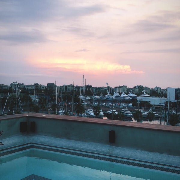 Photo taken at Soho House Rooftop Pool by Beth G. on 10/10/2018