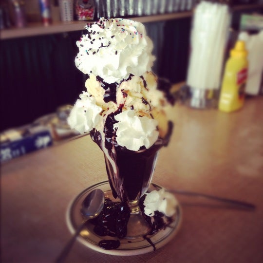 Photo taken at MacAlpine&#39;s Diner and Soda Fountain by Norma E. on 11/27/2012