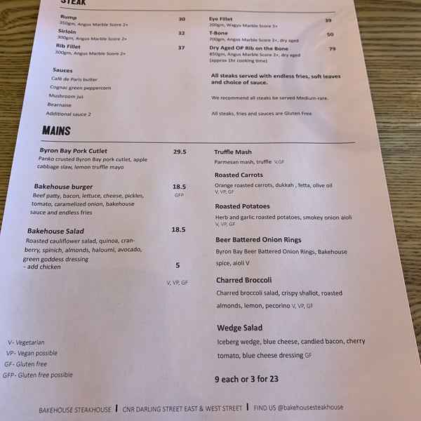 Bakehouse steakhouse 2024