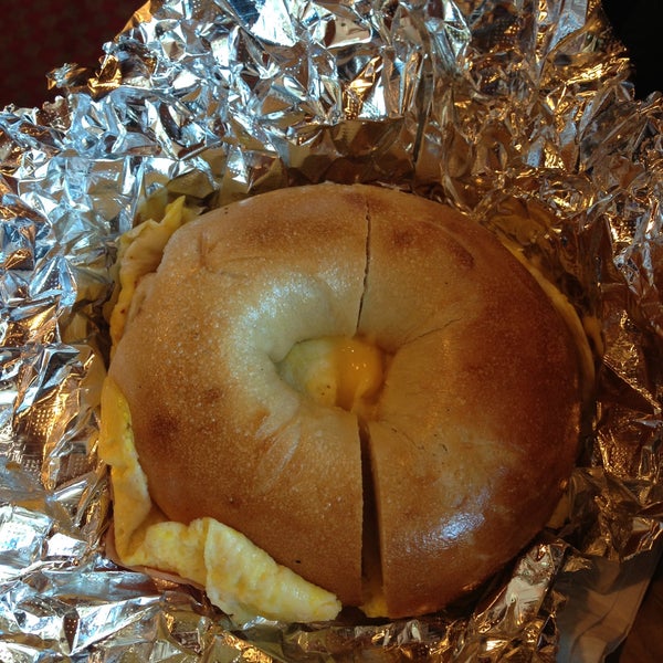 Best ham, egg and cheese on a bagel in the city!