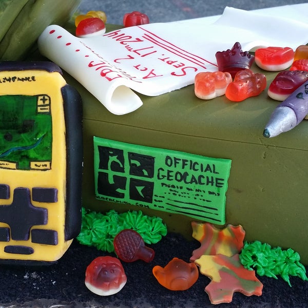 This Year's Epic Milestones Cake celebrating my second year in business! It's been amazing and I'm excited to start my third year serving the New England Geocaching Community and it's visitors!