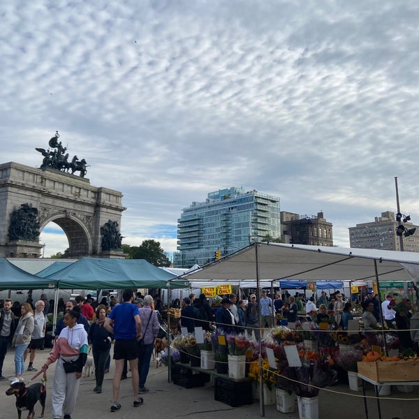 Photo taken at Grand Army Plaza Greenmarket by Amanda D. on 9/24/2022