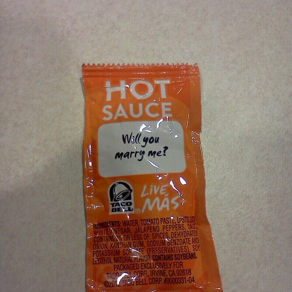 Taco Bell Sauce Packets Will You Marry Me