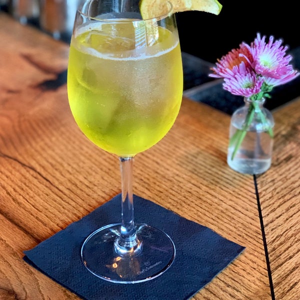 The Swayze | suze, falernum, green chartreuse, apple bitters, sparkling wine