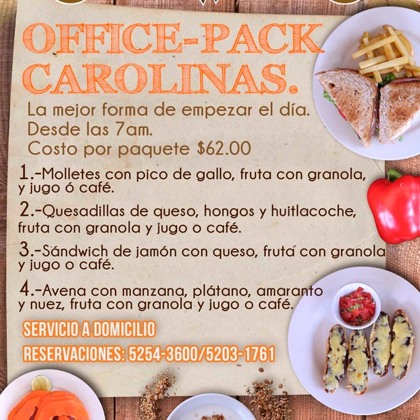 Ahora tu desayuno completo con Office Pack Carolinas!!!
