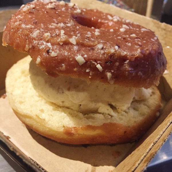 Donut ice sandwich is perfect for summer