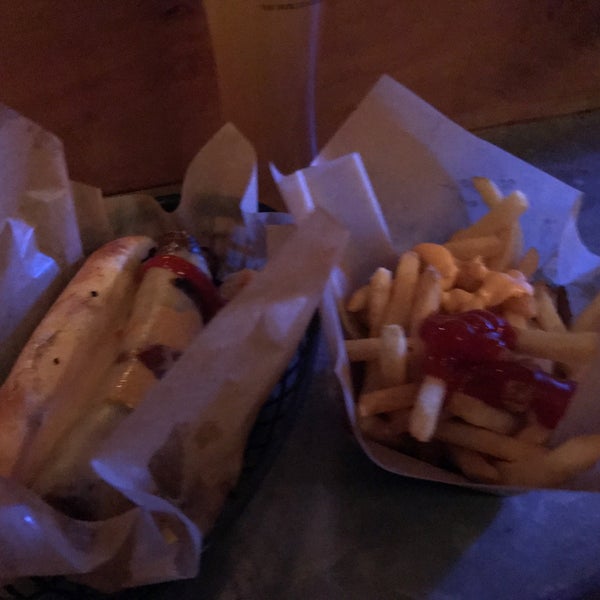 Rock and Roll Pub with stunning Hot Dogs and many different beers on tap!