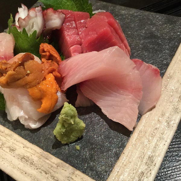 Fresh sashimi from Japan. Their kampachi is so amazing!