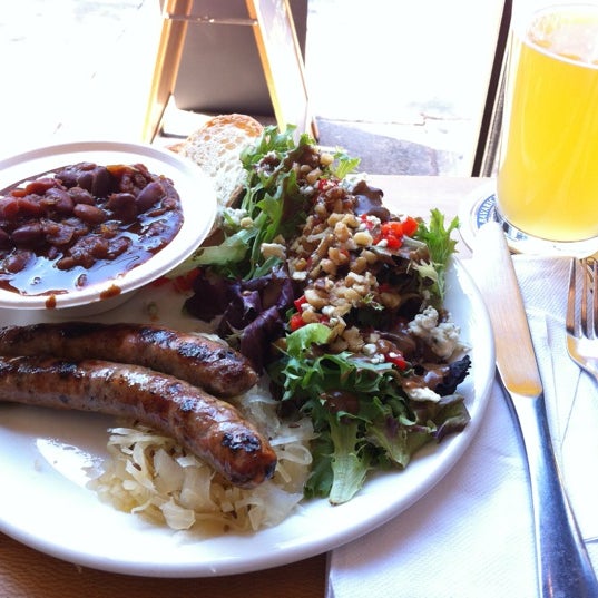 Photo taken at Rosamunde Sausage Grill by Brett W. on 9/25/2012