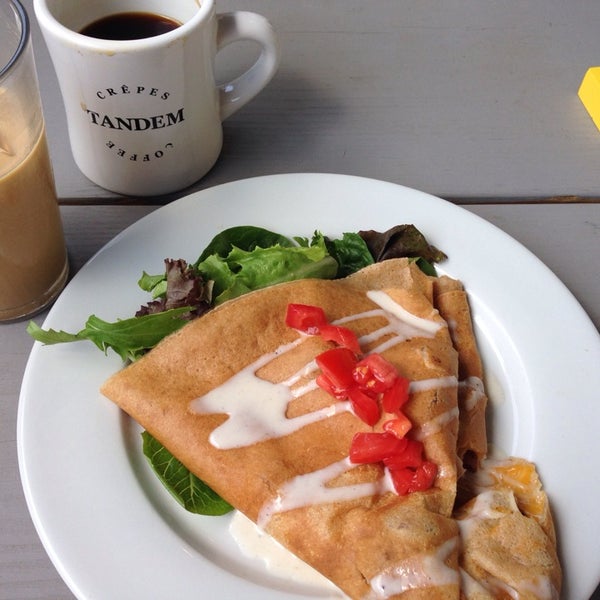 Photo taken at Tandem Creperie and Coffeehouse by Charlotte M. on 8/4/2014