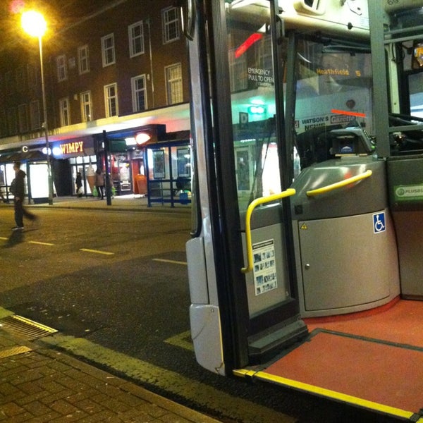 The bus station is in. The bus station is in