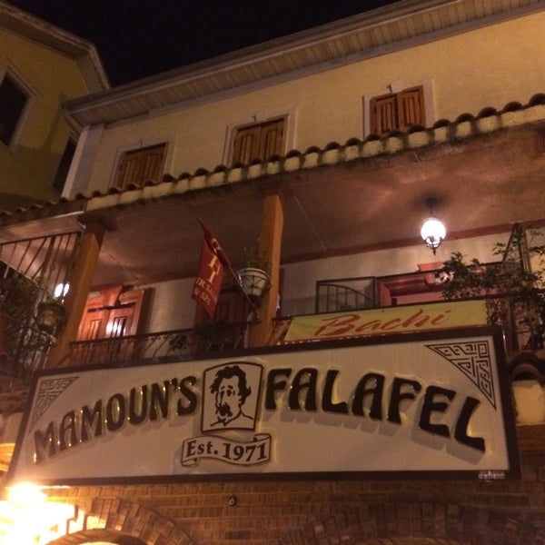 Photo taken at Mamoun&#39;s Falafel by Davaish S. on 9/30/2014