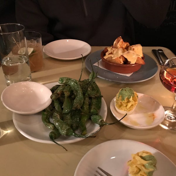 Intimate, cozy place to catch up with friends or have a chill night with bae (as I did). It’s all routinely good, shishitos, deviled eggs, patatas bravas; BUT stay away from rabbit special (rubbery)